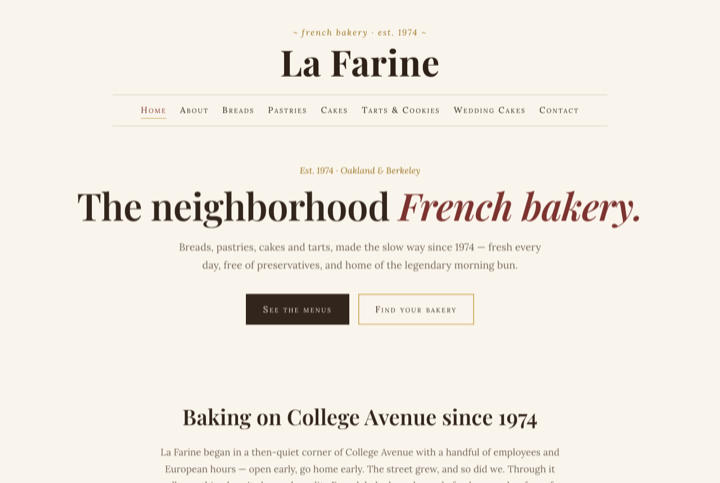 La Farine redesign — Boulangerie concept